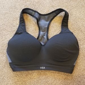 Victoria's Secret VSX Sports Bra 34D Gray/Black